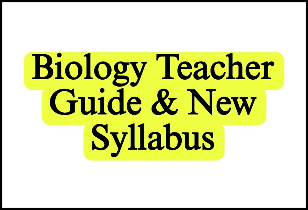 Al biology teacher guide and syllabus