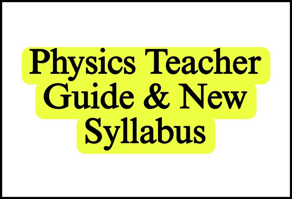 Al Physics teacher guide and syllabus