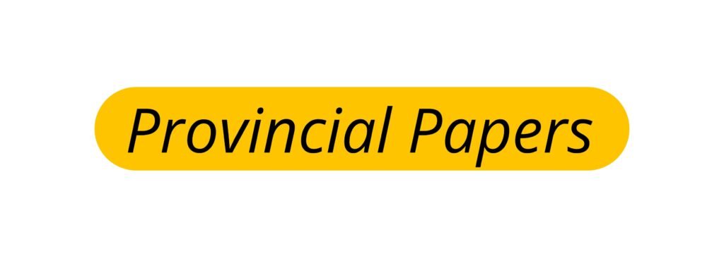 Provincial papers